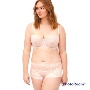 BALCONETTE UNLINED PEACOCK LACE STRAIGHT BACK BRA